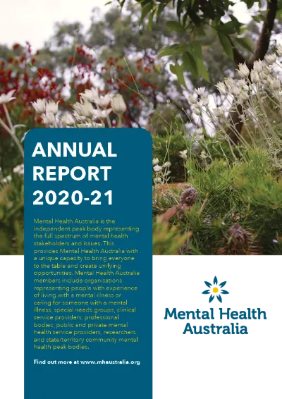 Cover Mental Health Australia Annual Report 2020-21